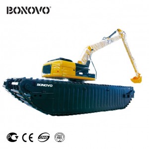 High Quality BONOVO Amphibious Excavator Undercarriage Swamp Amphibious Pontoon