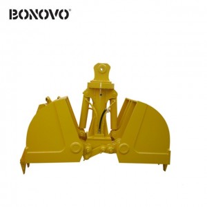 BONOVO higher level of wear protection clamshell bucket for construction site