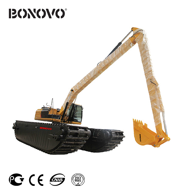 Well-designed Digging Around Foundation With Mini Excavator - Amphibious Excavator - Bonovo - Bonovo