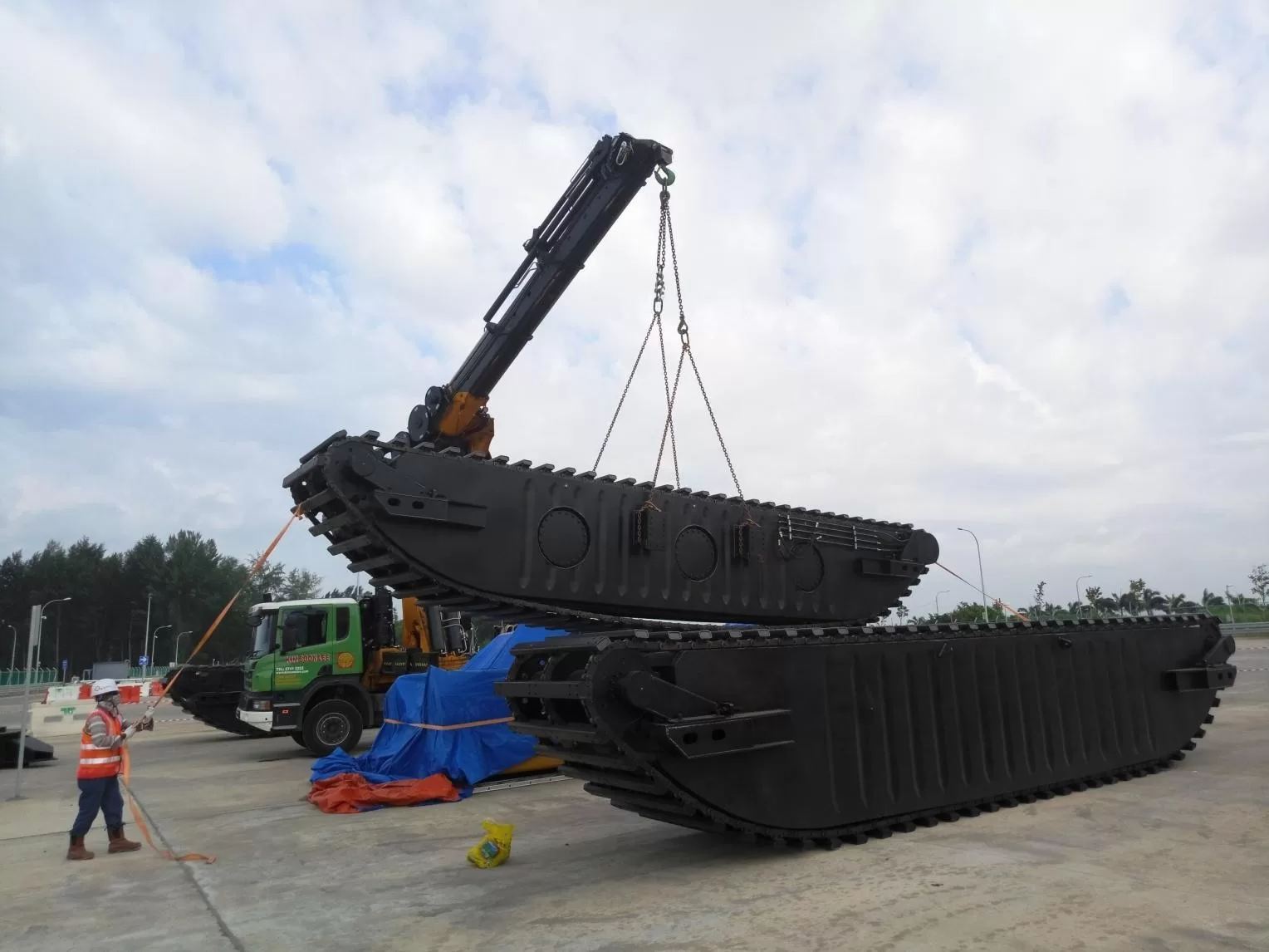 Pontoon Undercarriage for Excavators: Phau Ntawv Qhia