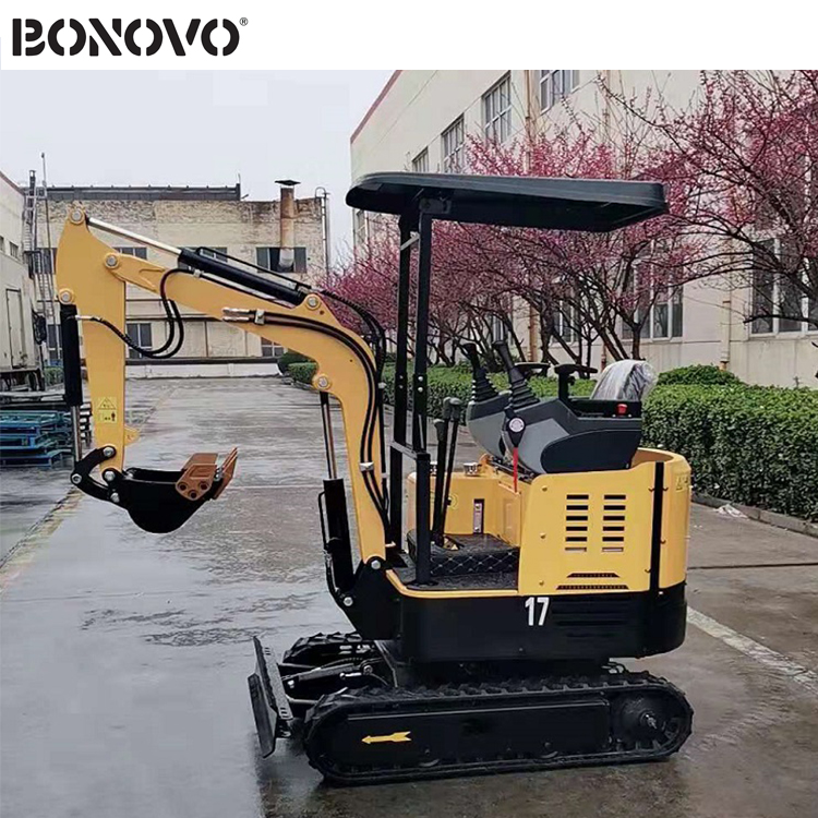 Chinese wholesale 10 Ton Excavator - DIG-DOG DG-17 mini crawler excavator 1.7 ton mini digger with attachment - Bonovo - Bonovo
