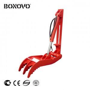 Excavator link-on hydraulic thumb from BONOVO for mini digger excavator - Bonovo