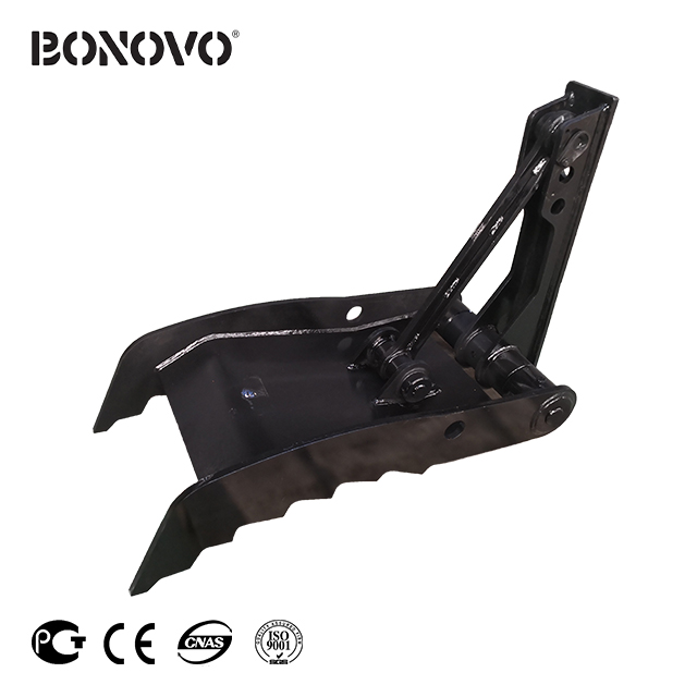 Professional China Bobcat Skid Steer Grapple Bucket - MECHANICAL THUMB - Bonovo - Bonovo