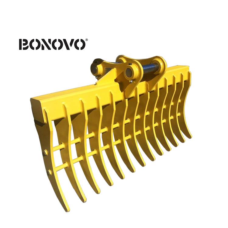 China Gold Supplier for Digging - Factory price brand new land clearing rakes stick rake for 1-100 ton excavator - Bonovo - Bonovo