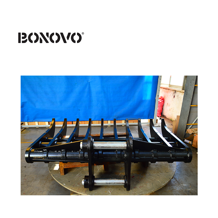 Top Suppliers 4 In 1 Buckets For Sale - BONOVO Factory price brand new land clearing rakes stick rake for 1-100 ton excavator - Bonovo - Bonovo