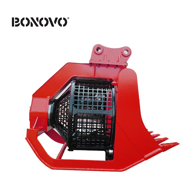 Top Suppliers Installing Hydraulic Thumb On Excavator - ROTARY SCREENING BUCKET - Bonovo - Bonovo