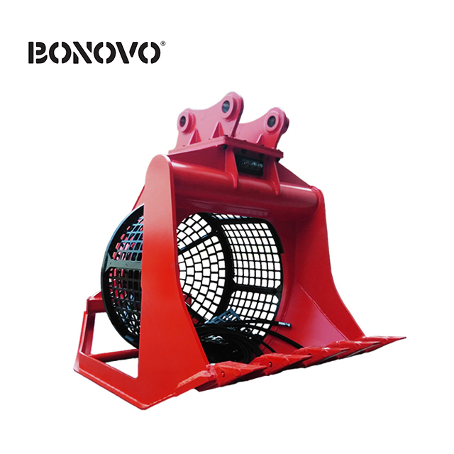 Top Suppliers Installing Hydraulic Thumb On Excavator - ROTARY SCREENING BUCKET - Bonovo - Bonovo