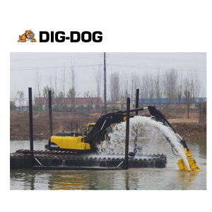 ລາຄາເຄື່ອງຂຸດ amphibious ໃຫມ່ Mini Hydraulic Crawler Excavator ມີ Pontoon ລອຍ