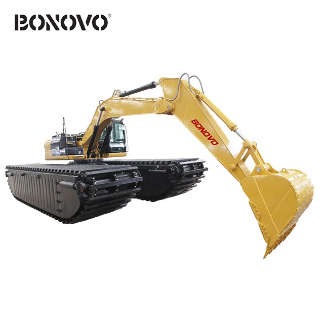 Best Price on Cat 305cr For Sale - Amphibious Excavator Price New Mini Hydraulic Crawler Excavator with Floating Pontoon - Bonovo - Bonovo