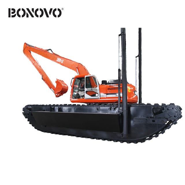 China Gold Supplier for Micro Mini Excavator For Sale - BONOVO Amphibious Excavator Price New Mini Hydraulic Crawler Excavator with Floating Pontoon - Bonovo - Bonovo