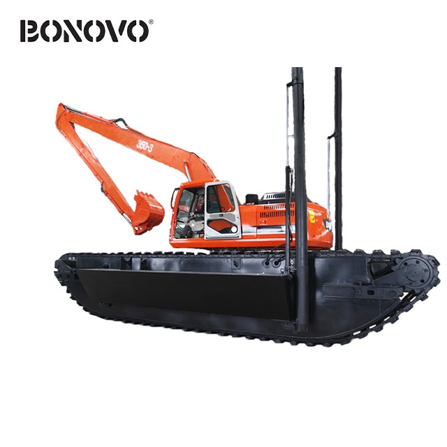 Trending Products 2 Ton Mini Excavator - BONOVO Amphibious Excavator Price New Mini Hydraulic Crawler Excavator with Floating Pontoon - Bonovo - Bonovo