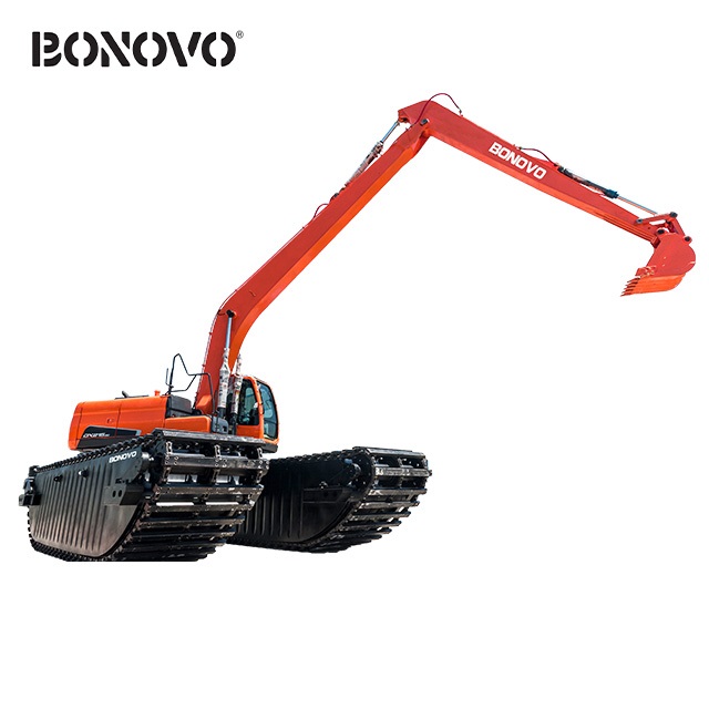 Factory Promotional Jcb 1.5 T Excavator - Amphibious Excavator Price New Mini Hydraulic Crawler Excavator with Floating Pontoon - Bonovo - Bonovo