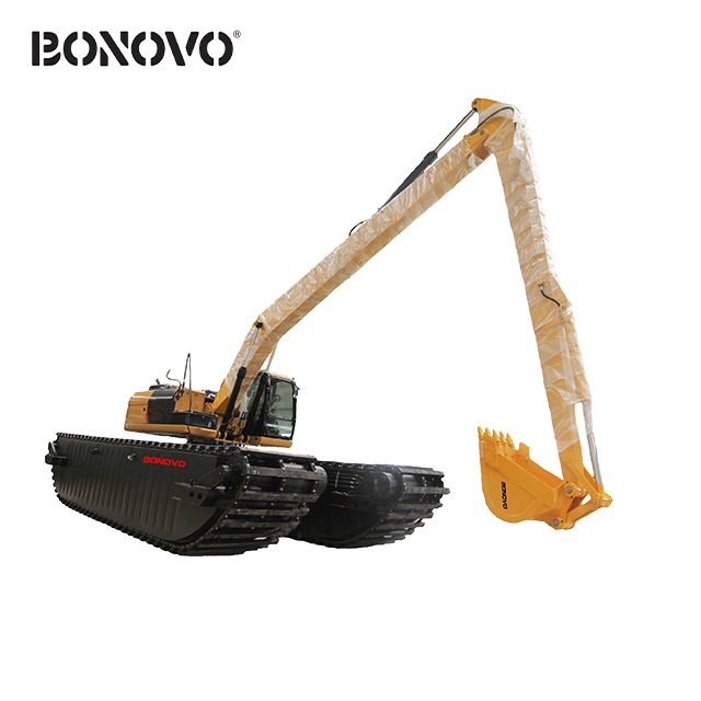 High definition 1.5 T Mini Digger - Amphibious Excavator Price New Mini Hydraulic Crawler Excavator with Floating Pontoon - Bonovo - Bonovo