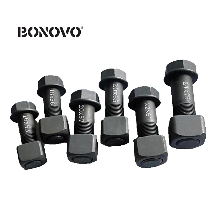 BONOVO Undercarriage Parts Excavator Bulldozer Track Bolts And Nuts - Bonovo