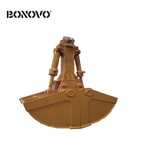 BONOVO higher level of wear protection clamshell bucket for construction site