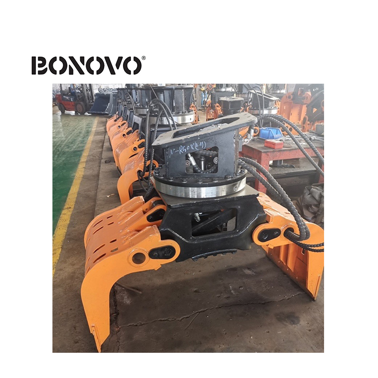 Reasonable price Bomag Plate Compactor –
 BONOVO Excavator Rotating Hydraulic Demotion Grapple  – Bonovo