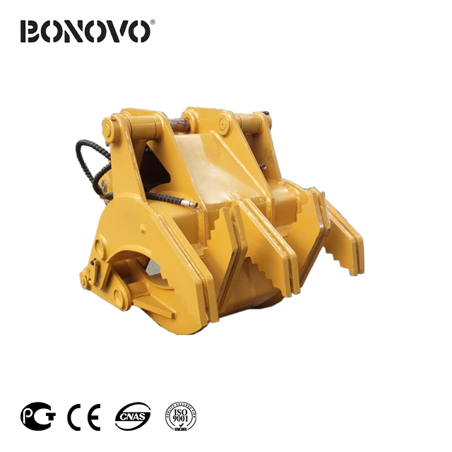 Manufacturing Companies for Skid Steer Mixer Bucket - BONOVO hydraulic unrotary grapple long working life for attachments business - Bonovo - Bonovo
