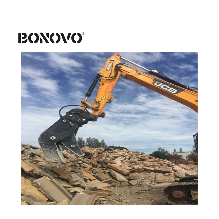 China Gold Supplier for V Ditch Bucket - 360 Degree Rotating hydraulic cutter demolition shear for excavators - Bonovo - Bonovo