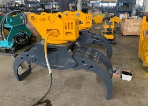 Excavator hydraulic rotary grapple for wood grabbing - Bonovo