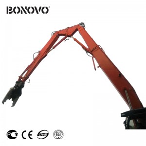 BONOVO EXCAVATOR THREE SECTION LONG REACH BOOM&ARM para sa demolisyon