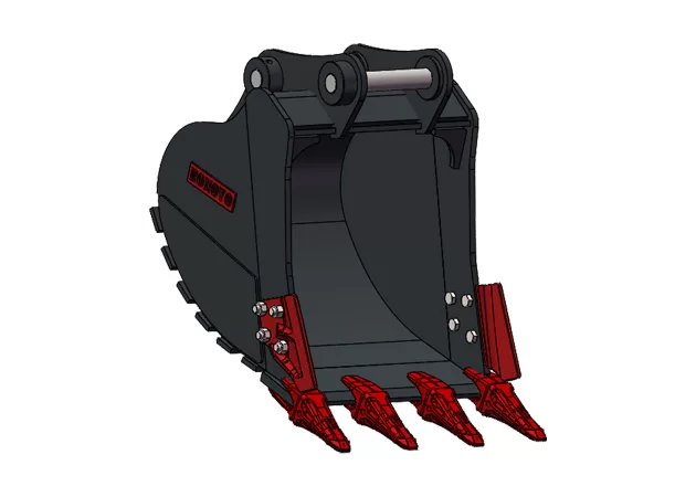 Excavator Severe Duty Rock Bucket (10-50 Tons) - BONOVO Attachments