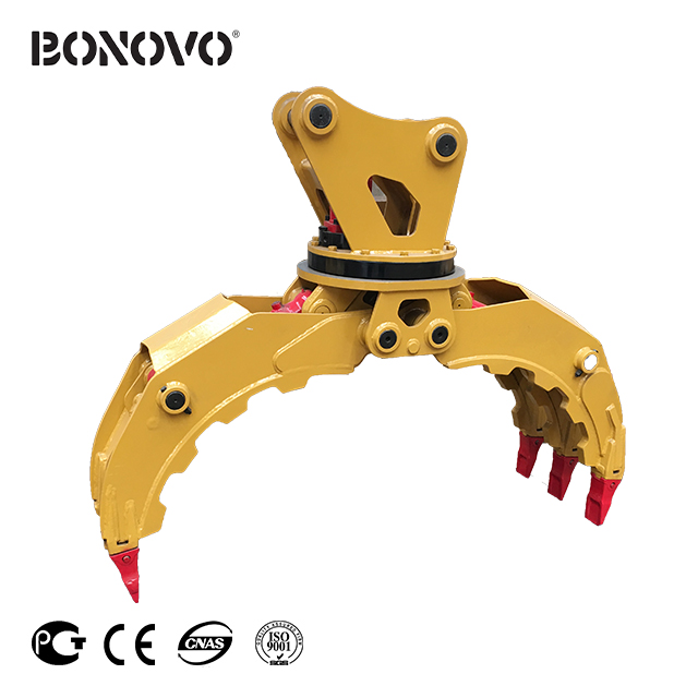 Reasonable price Mini Excavator Thumb Attachment - Hydraulic 360 degree rotary grapple from BONOVO factory with excellent aftersales service - Bonovo - Bonovo