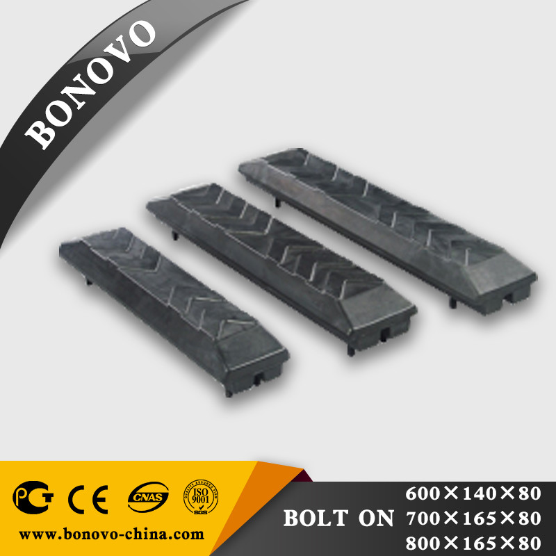 Factory best selling Cat 257 Tracks - BONOVO Undercarriage Parts Excavator Bulldozer Rubber Pad 300mm 400mm 450mm 500mm 600mm 800mm - Bonovo - Bonovo