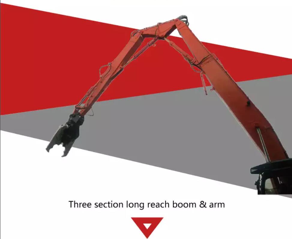 three section long reach boom&arm 0