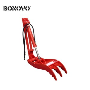 Excavator link-on hydraulic thumb from BONOVO for mini digger excavator